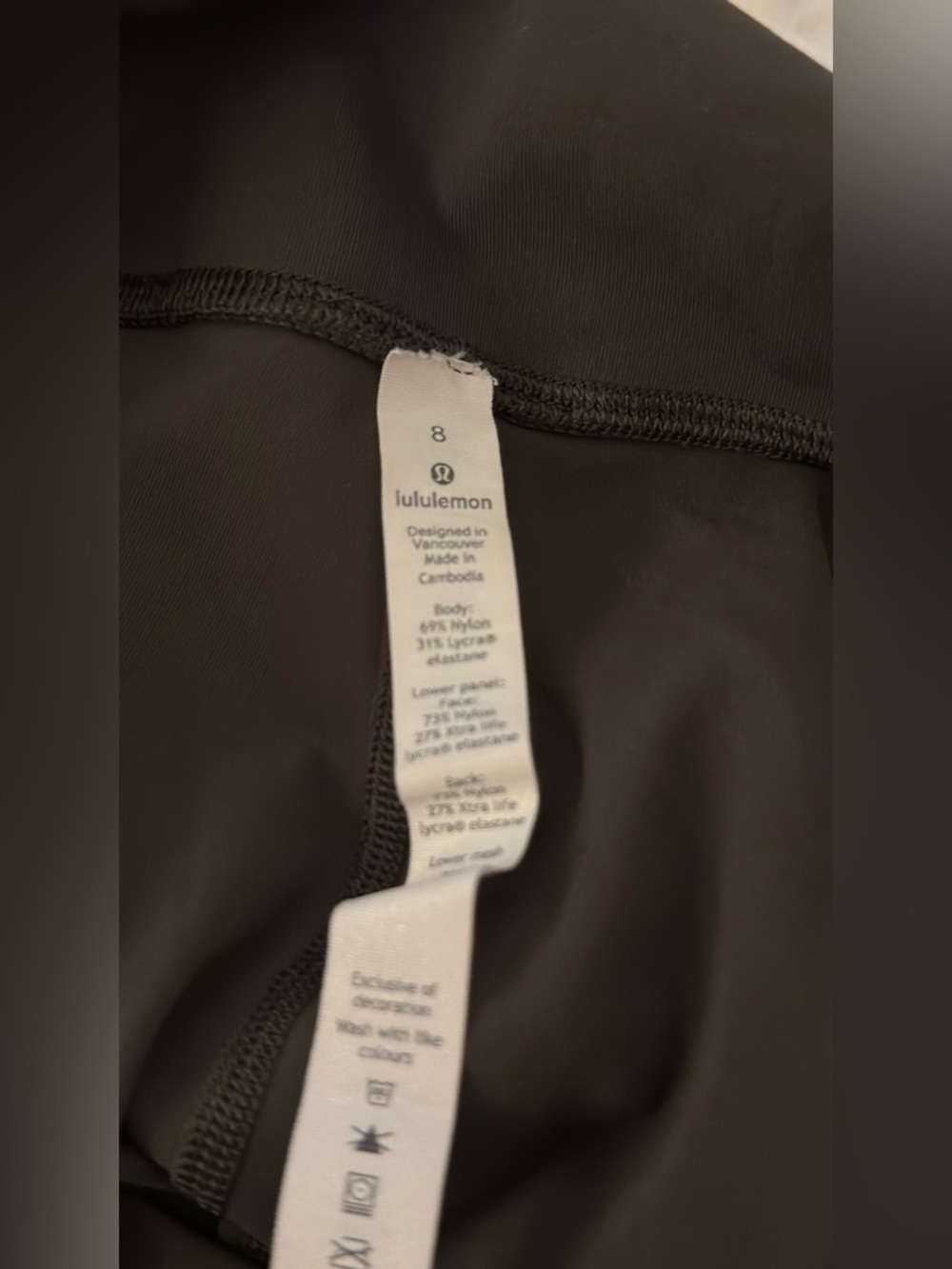 Lululemon Wunder Under High-Rise Crop 23" *Updated Scallop FullOn Luxtreme OLIVE - Picture 4 of 10